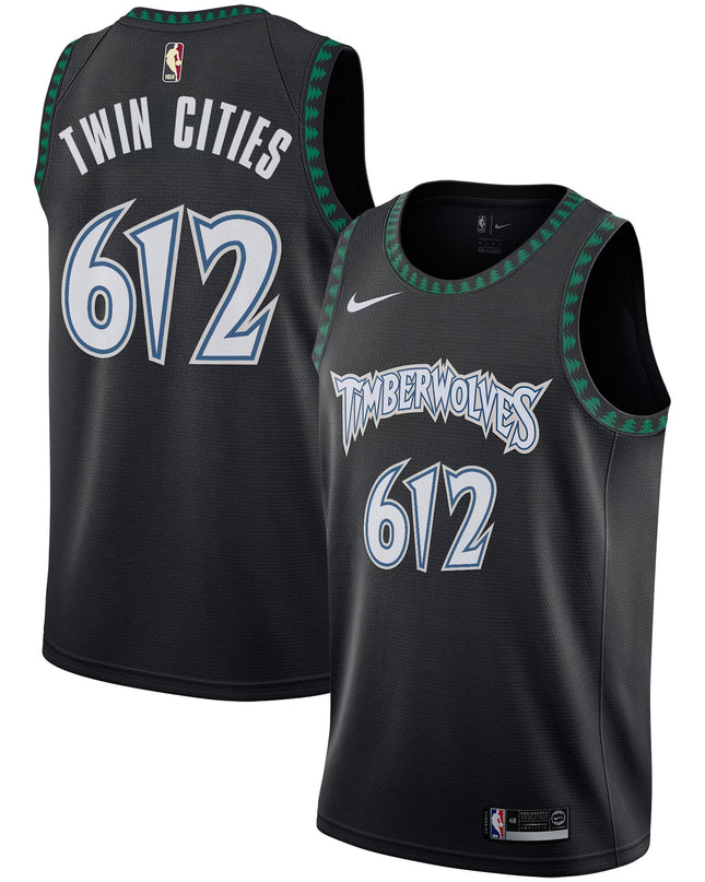 Minnesota Timberwolves 2025/26 "Black Trees" Swingman Jersey - All Stitched
