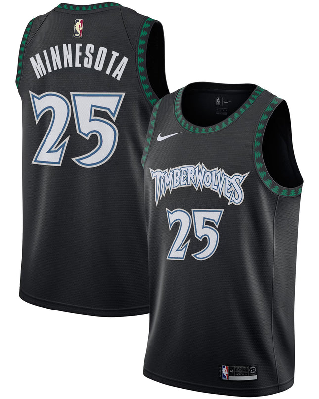 Minnesota Timberwolves 2025/26 "Black Trees" Swingman Jersey - All Stitched