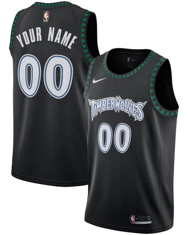 Minnesota Timberwolves 2025/26 "Black Trees" Swingman Custom Jersey - All Stitched
