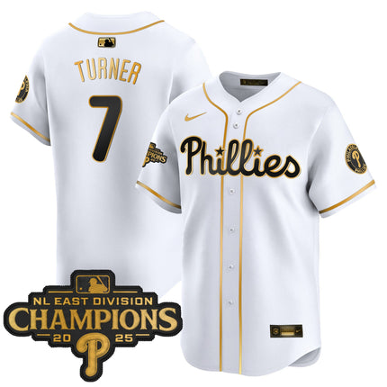 Men's Philadelphia Phillies 2025 NL East Division Champions Patch Vapor Premier Limited Jersey - All Stitched