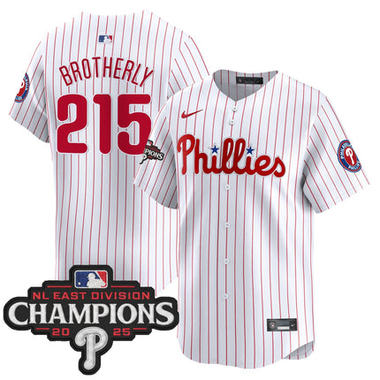 Men's Philadelphia Phillies 2025 NL East Division Champions Patch Vapor Premier Limited Jersey - All Stitched