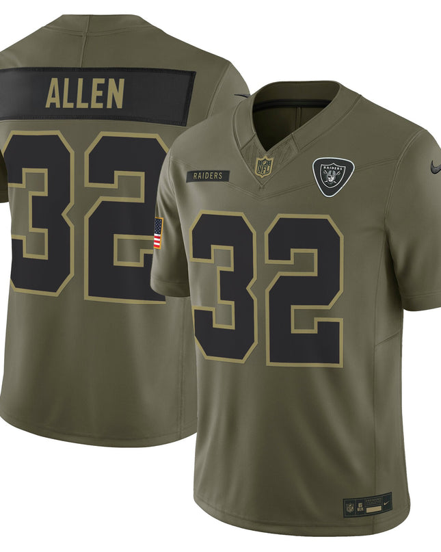 Las Vegas Raiders 2025 Salute to Service Vapor Limited Jersey - All Stitched