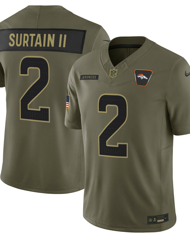 Men's Denver Broncos 2025 Salute to Service Vapor Limited Jersey - All Stitched