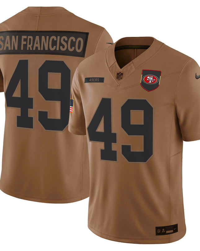 Men's San Francisco 49ers 2025 Salute to Service Vapor Limited Jersey - All Stitched