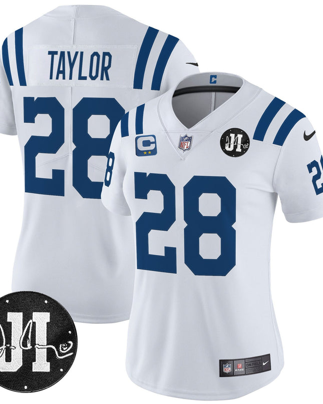 Women's Indianapolis Colts 2025 Jim Irsay Patch Vapor Limited Jersey - All Stitched