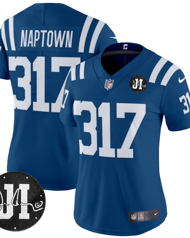 Women's Indianapolis Colts 2025 Jim Irsay Patch Vapor Limited Jersey - All Stitched