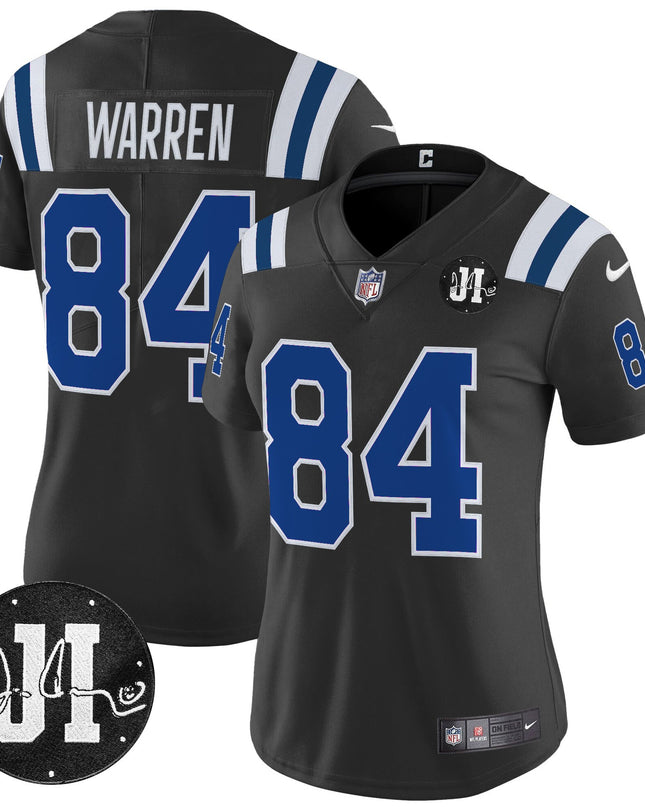 Women's Indianapolis Colts 2025 Jim Irsay Patch Vapor Limited Jersey - All Stitched