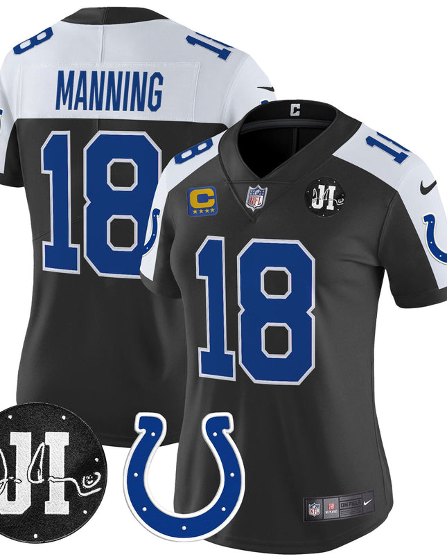 Women's Indianapolis Colts 2025 Jim Irsay Patch Vapor Limited Jersey - All Stitched
