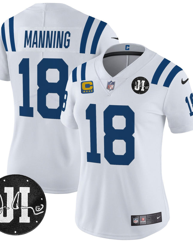 Women's Indianapolis Colts 2025 Jim Irsay Patch Vapor Limited Jersey - All Stitched