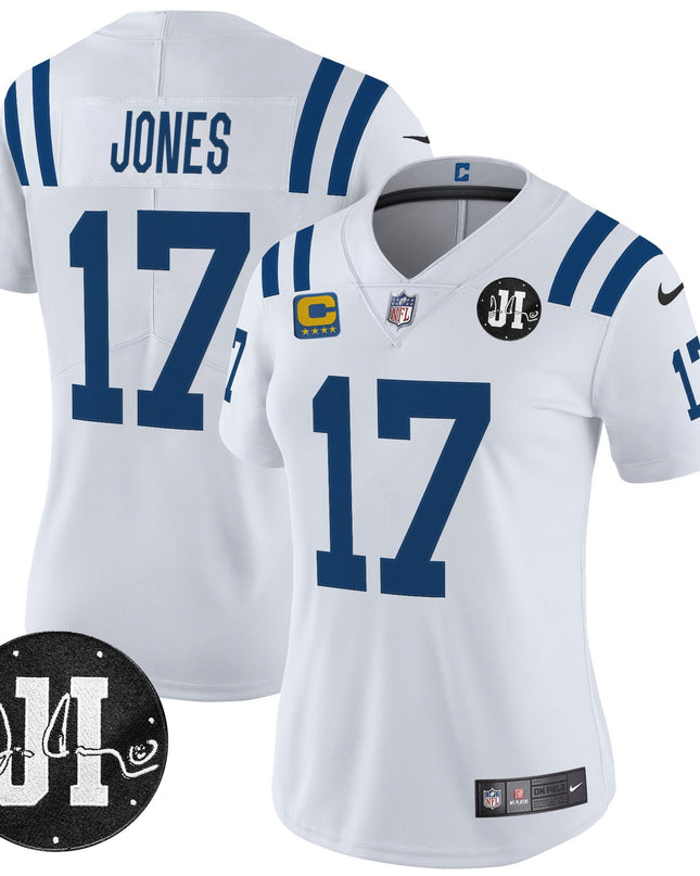 Women's Indianapolis Colts 2025 Jim Irsay Patch Vapor Limited Jersey - All Stitched