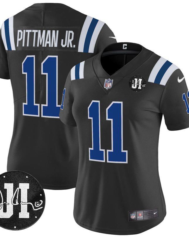 Women's Indianapolis Colts 2025 Jim Irsay Patch Vapor Limited Jersey - All Stitched