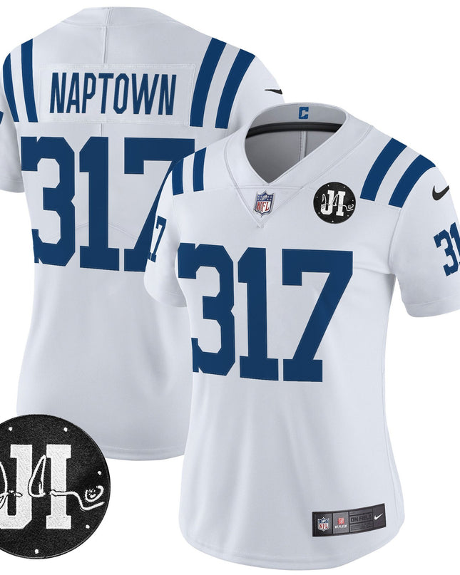 Women's Indianapolis Colts 2025 Jim Irsay Patch Vapor Limited Jersey - All Stitched