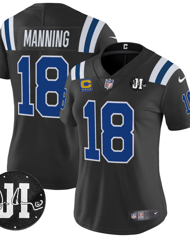 Women's Indianapolis Colts 2025 Jim Irsay Patch Vapor Limited Jersey - All Stitched