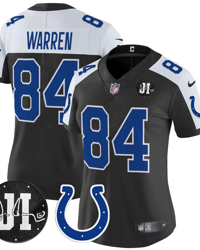Women's Indianapolis Colts 2025 Jim Irsay Patch Vapor Limited Jersey - All Stitched