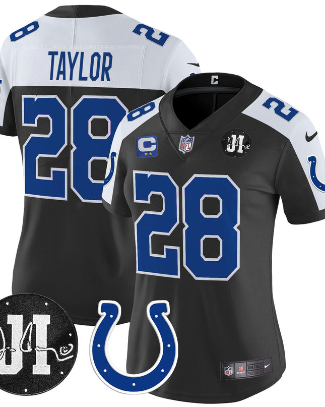 Women's Indianapolis Colts 2025 Jim Irsay Patch Vapor Limited Jersey - All Stitched