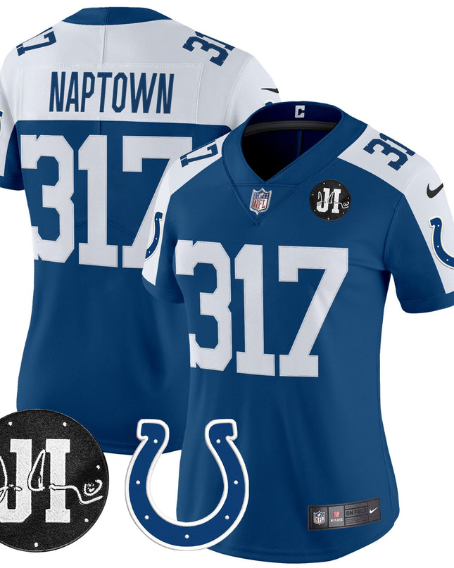 Women's Indianapolis Colts 2025 Jim Irsay Patch Vapor Limited Jersey - All Stitched
