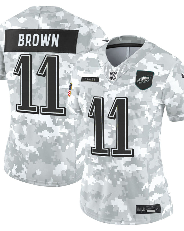 Women's Philadelphia Eagles 2025 Salute to Service Limited Jersey - All Stitched