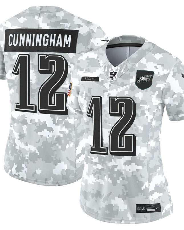 Women's Philadelphia Eagles 2025 Salute to Service Limited Jersey - All Stitched