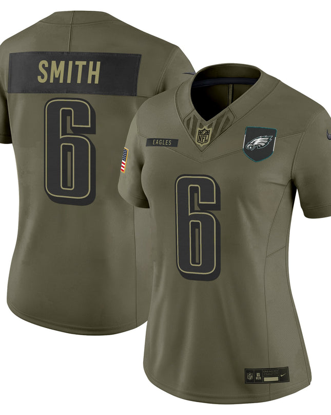 Women's Philadelphia Eagles 2025 Salute to Service Limited Jersey - All Stitched