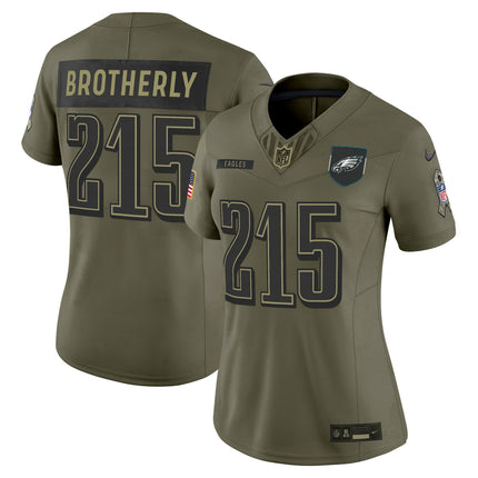 Women's Philadelphia Eagles 2025 Salute to Service Limited Jersey - All Stitched