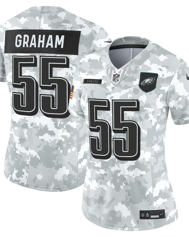 Women's Philadelphia Eagles 2025 Salute to Service Limited Jersey - All Stitched