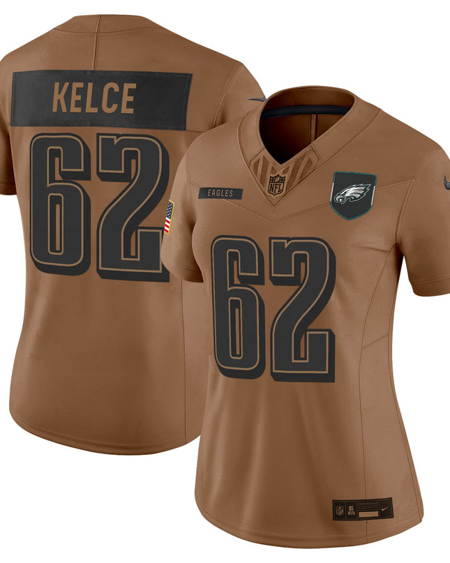 Women's Philadelphia Eagles 2025 Salute to Service Limited Jersey - All Stitched