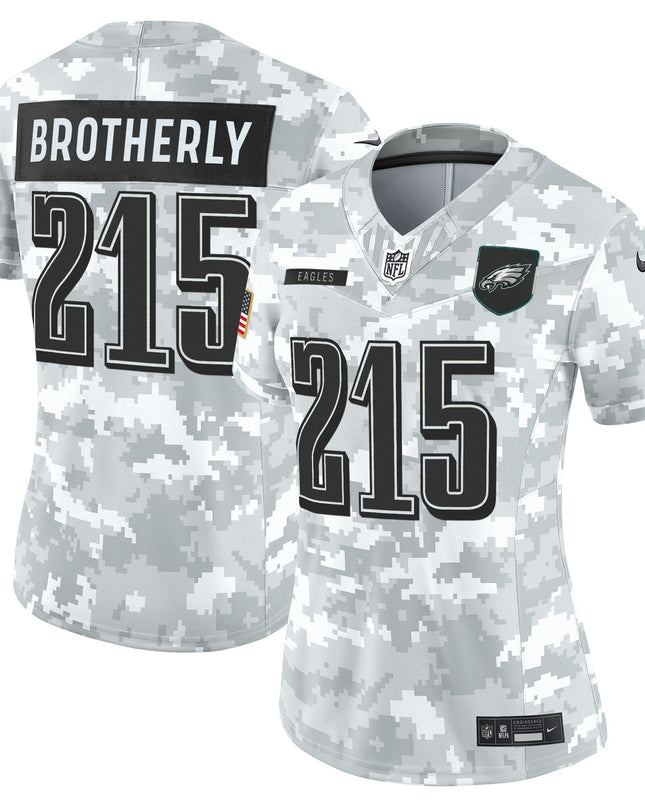 Women's Philadelphia Eagles 2025 Salute to Service Limited Jersey - All Stitched