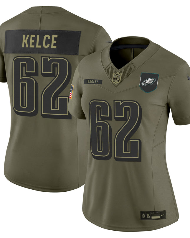 Women's Philadelphia Eagles 2025 Salute to Service Limited Jersey - All Stitched