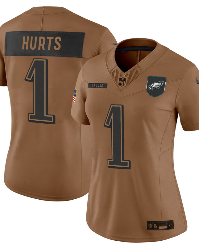 Women's Philadelphia Eagles 2025 Salute to Service Limited Jersey - All Stitched