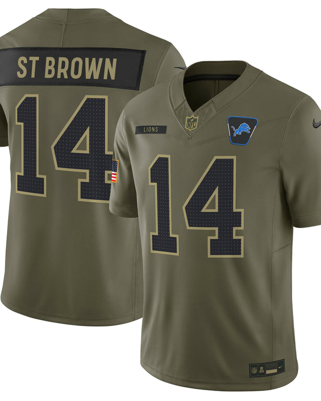 Men's Detroit Lions 2025 Salute to Service Vapor Limited Jersey - All Stitched