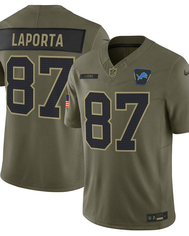 Men's Detroit Lions 2025 Salute to Service Vapor Limited Jersey - All Stitched