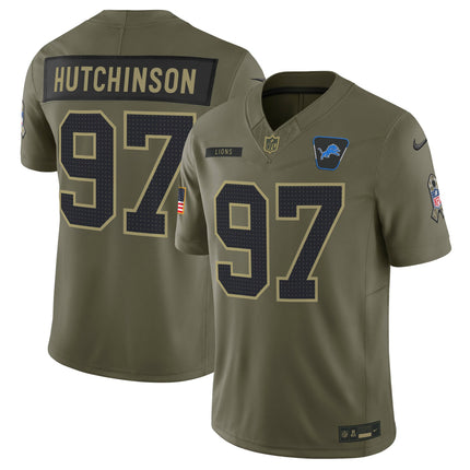 Men's Detroit Lions 2025 Salute to Service Vapor Limited Jersey - All Stitched