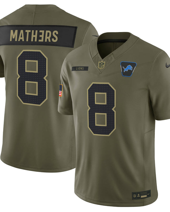 Men's Detroit Lions 2025 Salute to Service Vapor Limited Jersey - All Stitched