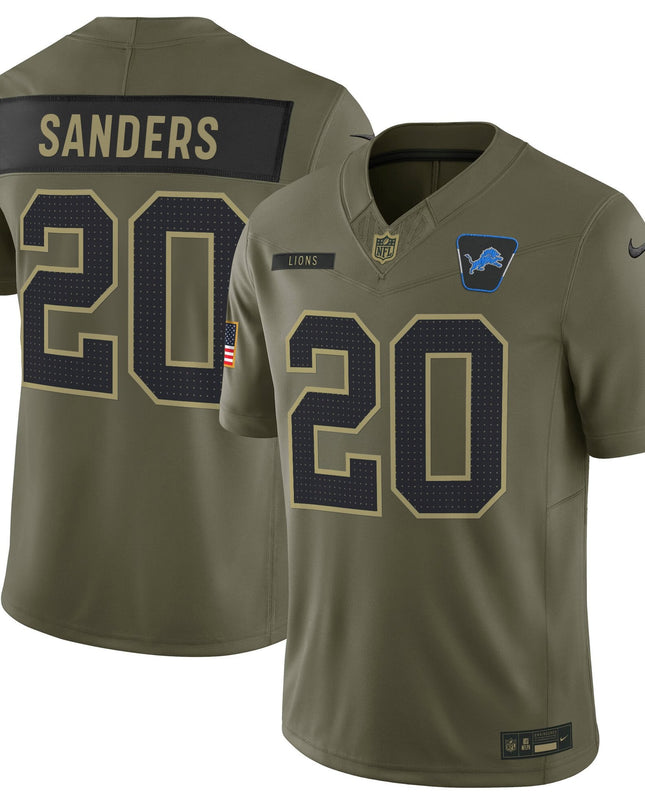 Men's Detroit Lions 2025 Salute to Service Vapor Limited Jersey - All Stitched