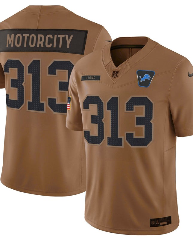 Men's Detroit Lions 2025 Salute to Service Vapor Limited Jersey - All Stitched