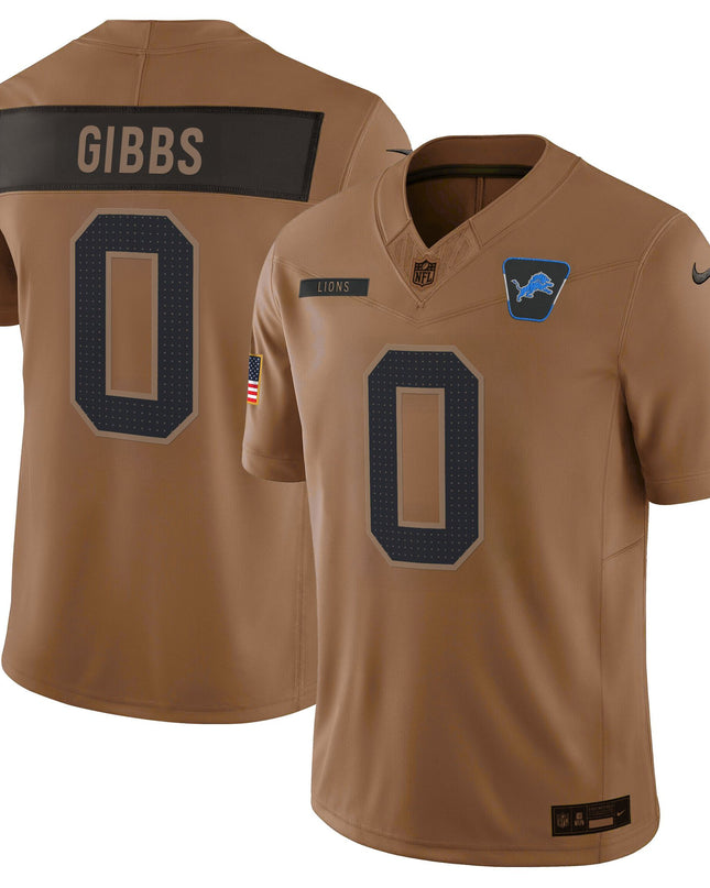 Men's Detroit Lions 2025 Salute to Service Vapor Limited Jersey - All Stitched