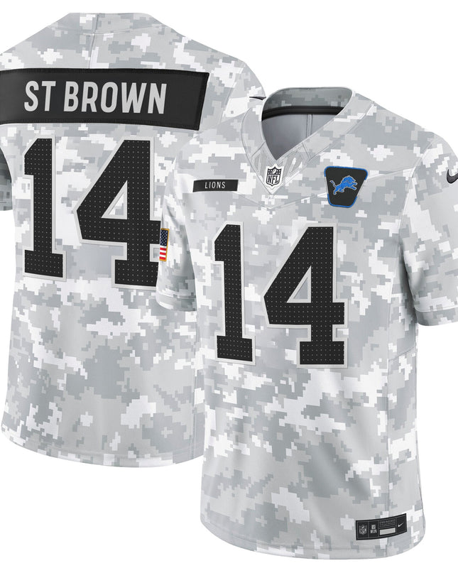 Men's Detroit Lions 2025 Salute to Service Vapor Limited Jersey - All Stitched