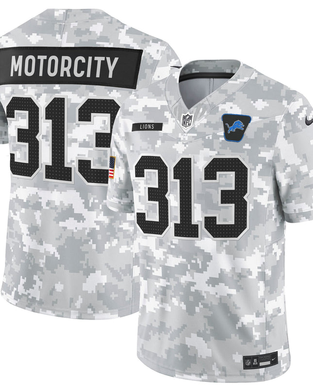Men's Detroit Lions 2025 Salute to Service Vapor Limited Jersey - All Stitched