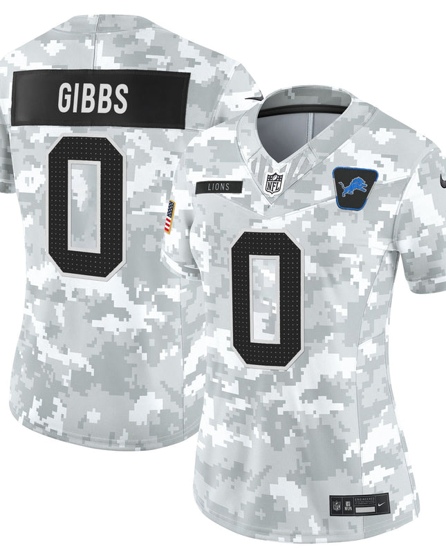 Women's Detroit Lions 2025 Salute to Service Vapor Limited Jersey - All Stitched