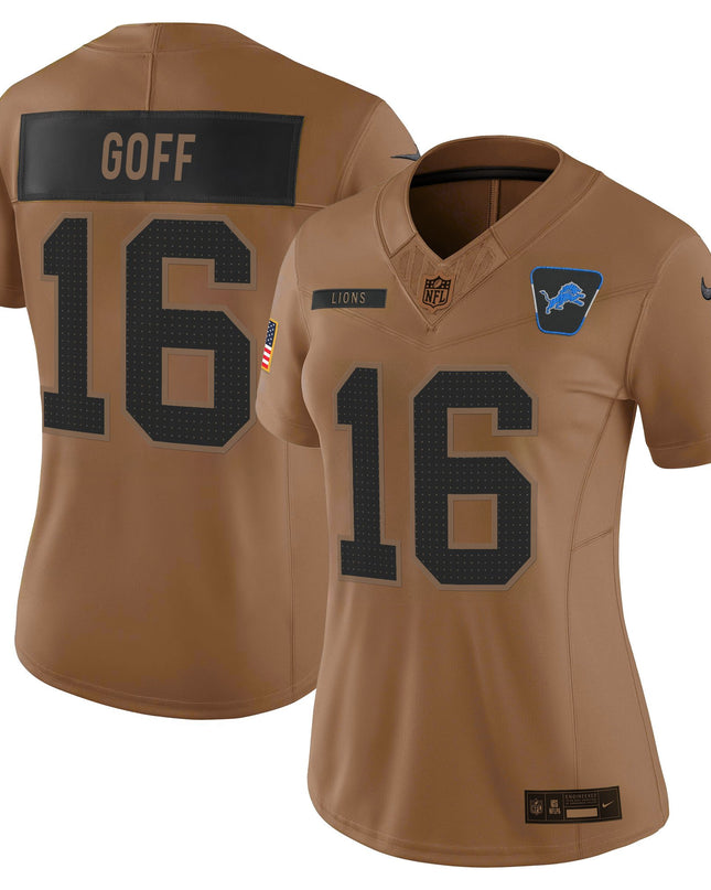 Women's Detroit Lions 2025 Salute to Service Vapor Limited Jersey - All Stitched