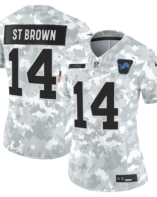 Women's Detroit Lions 2025 Salute to Service Vapor Limited Jersey - All Stitched