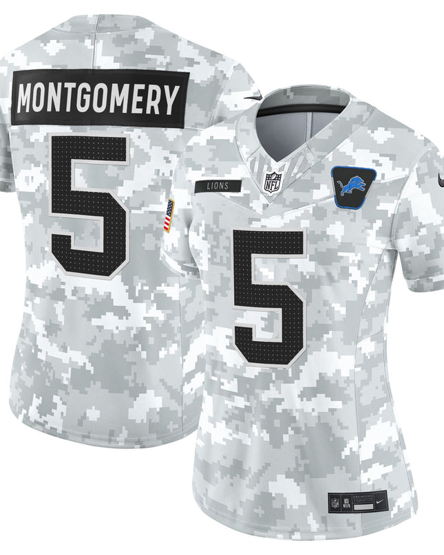 Women's Detroit Lions 2025 Salute to Service Vapor Limited Jersey - All Stitched