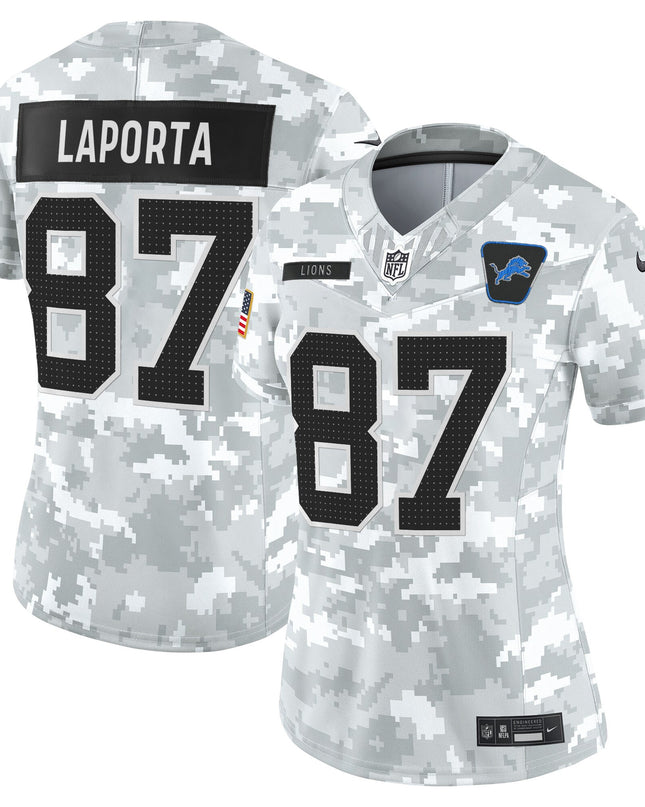 Women's Detroit Lions 2025 Salute to Service Vapor Limited Jersey - All Stitched