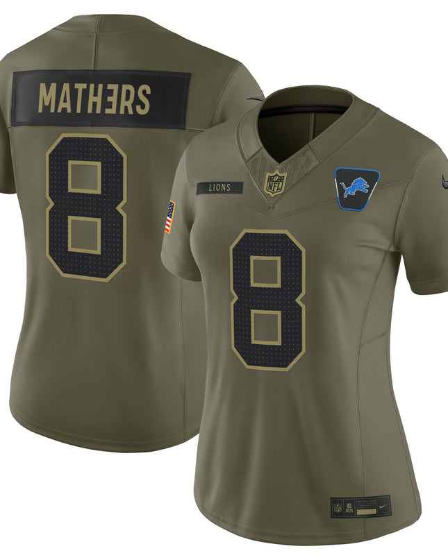 Women's Detroit Lions 2025 Salute to Service Vapor Limited Jersey - All Stitched