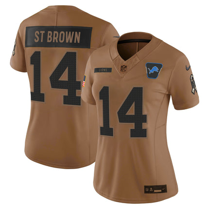 Women's Detroit Lions 2025 Salute to Service Vapor Limited Jersey - All Stitched
