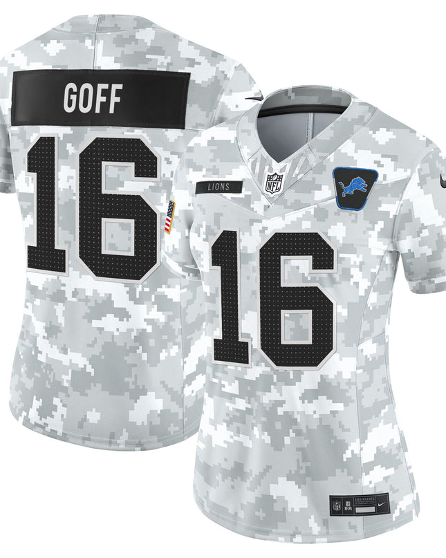 Women's Detroit Lions 2025 Salute to Service Vapor Limited Jersey - All Stitched