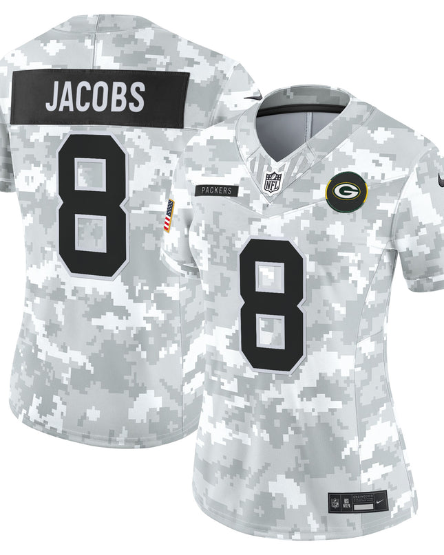 Women's Green Bay Packers 2025 Salute to Service Vapor Limited Jersey - All Stitched