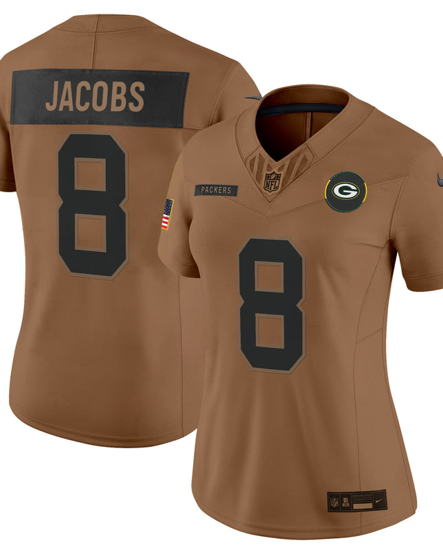 Women's Green Bay Packers 2025 Salute to Service Vapor Limited Jersey - All Stitched
