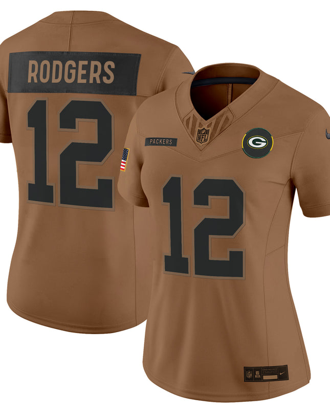 Women's Green Bay Packers 2025 Salute to Service Vapor Limited Jersey - All Stitched
