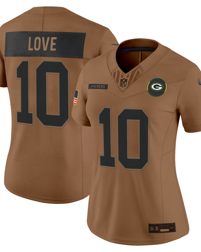 Women's Green Bay Packers 2025 Salute to Service Vapor Limited Jersey - All Stitched